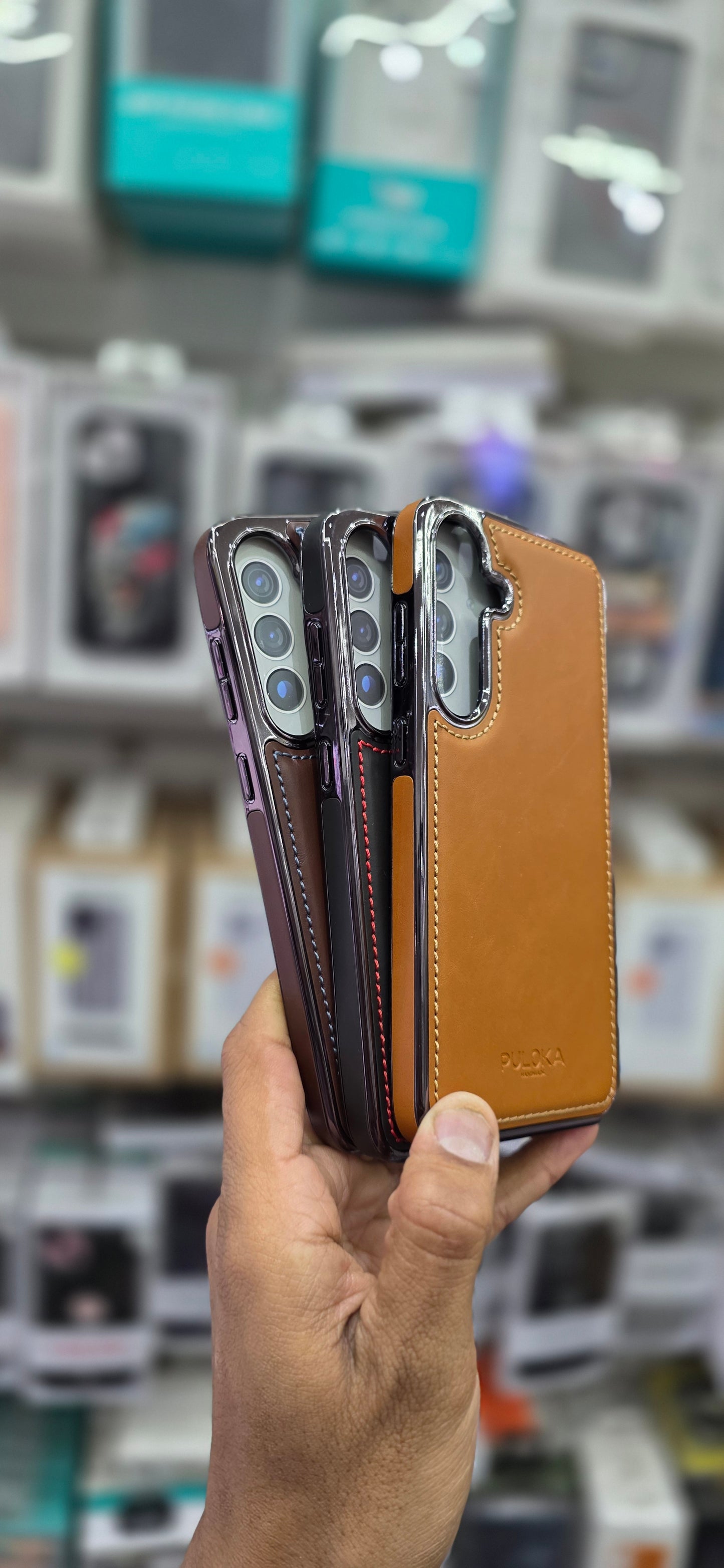 PULOKA Classic Leather For Samsung S25 Plus