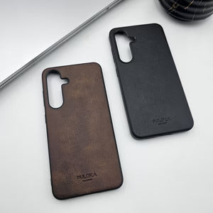 PULOKA Leather Ultra Slim Leather Thin Case For Samsung S25