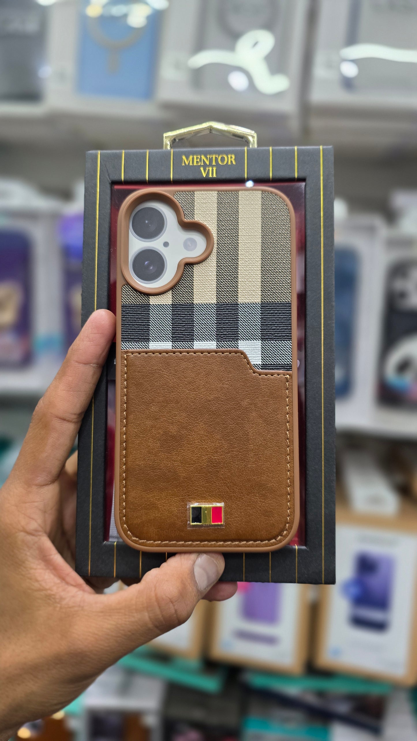 Mentor VII Premium Leather Wallet iPhone 16 Cover