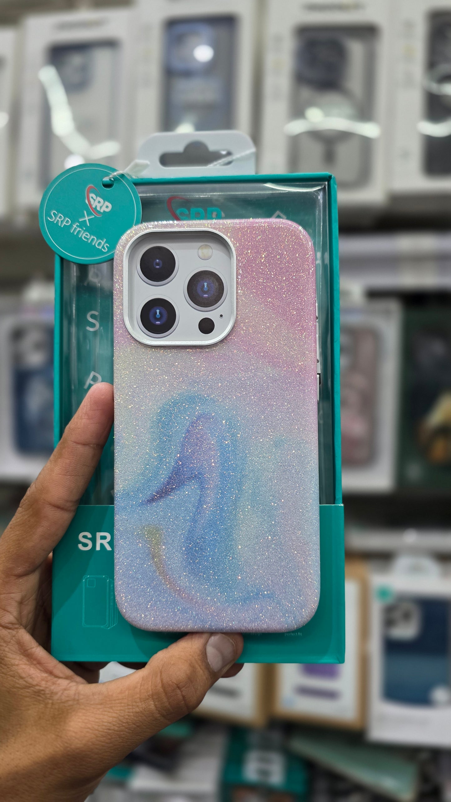 SRP Glittery Pastel Swirl Case WIth MagSafe - iPhone 15 Pro