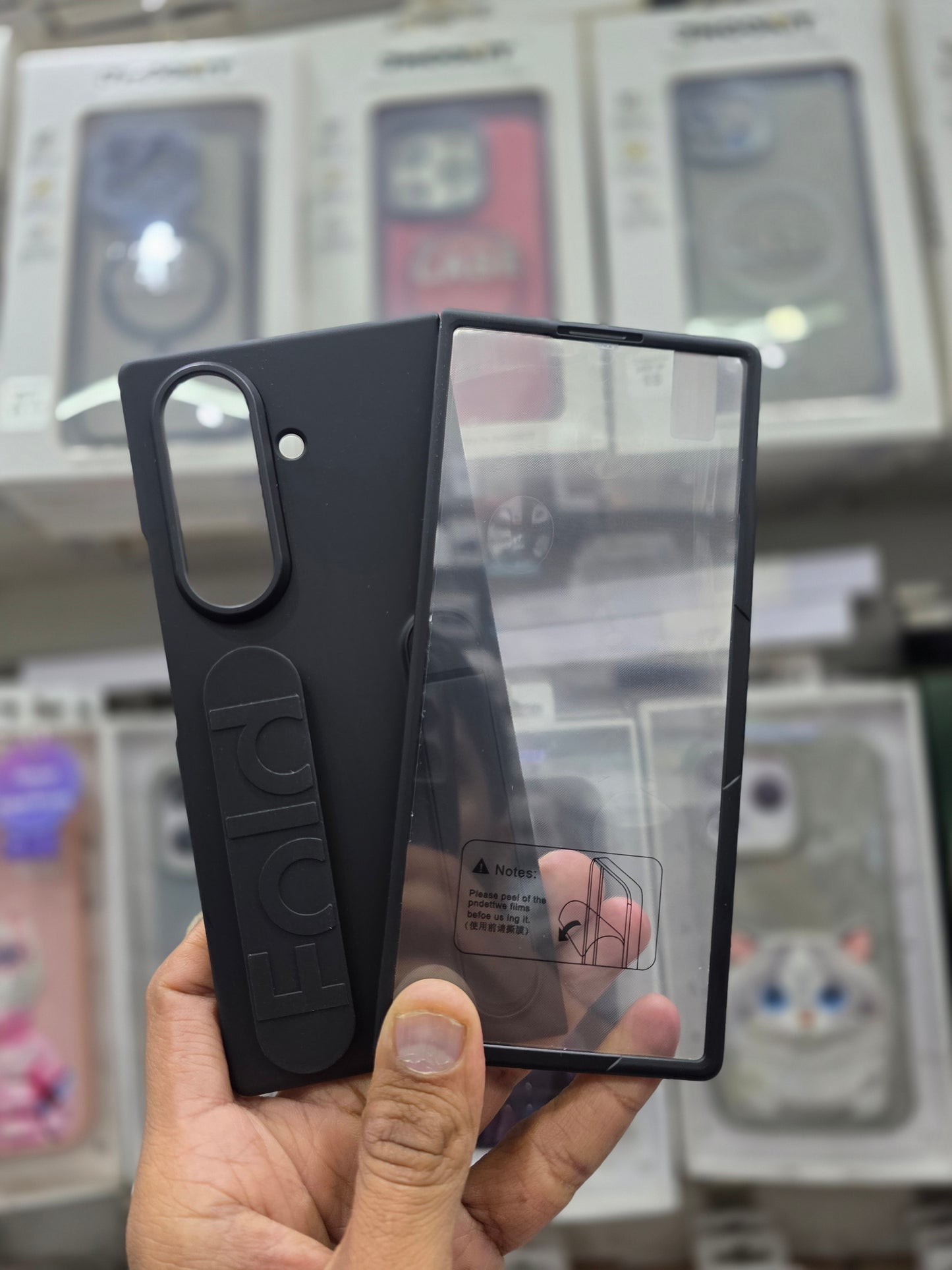 Stand Wrist Strip Case With Glass - Samsung Z Fold 7