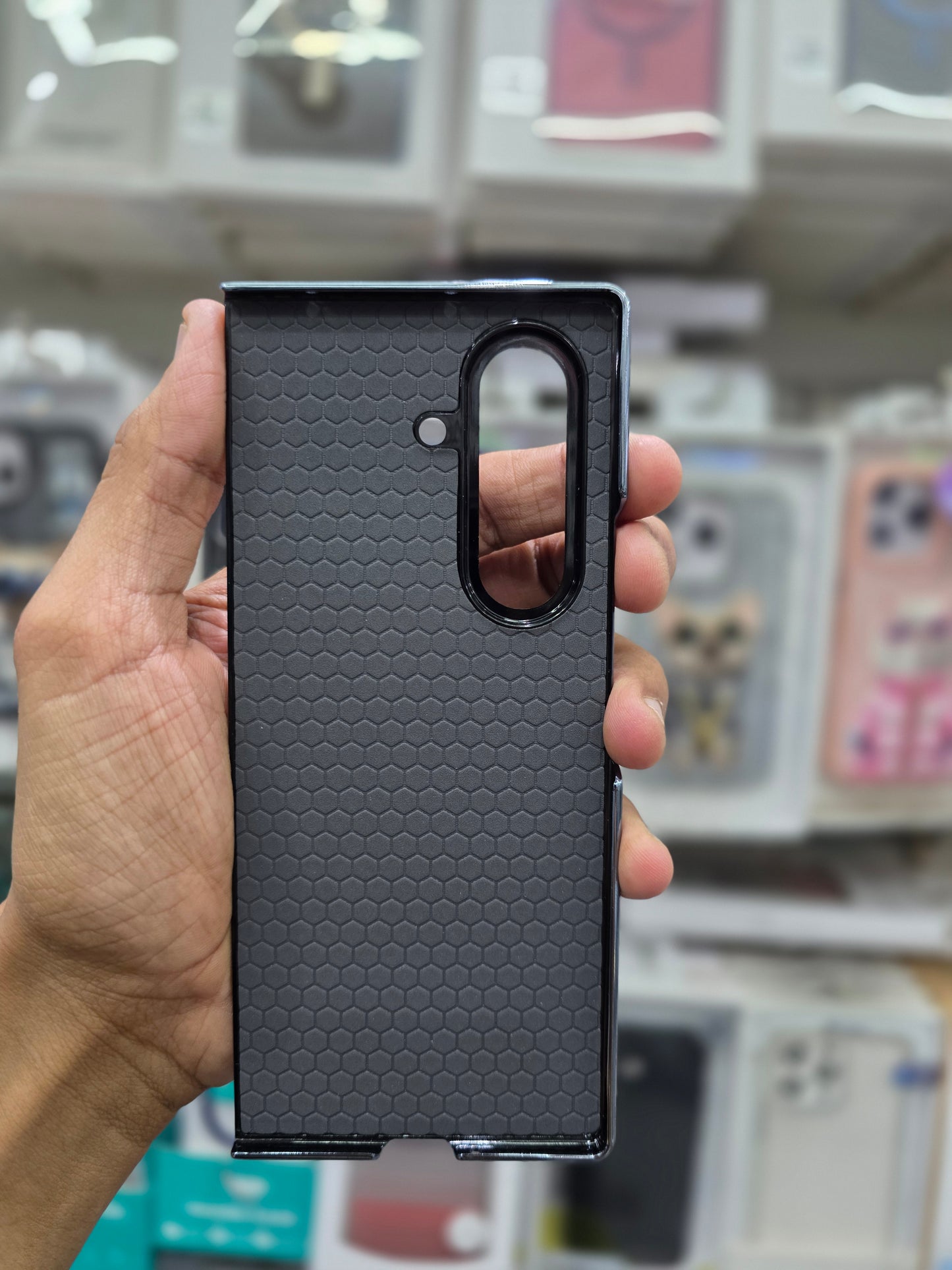 DFANS Pu Leather Chrome Plated Samsung Z Fold 7 Cover