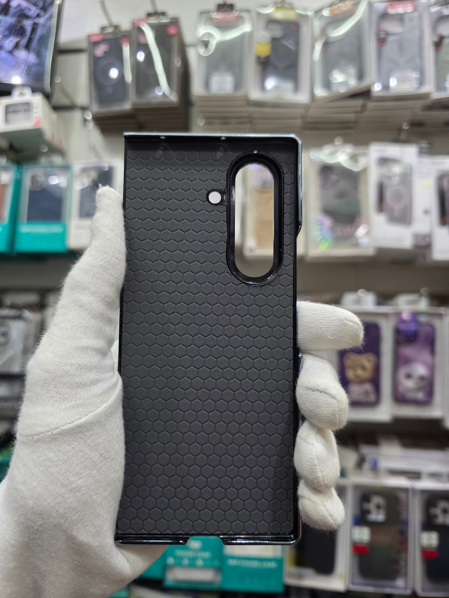 DFANS Pu Leather Chrome Plated Samsung Z Fold 7 Cover