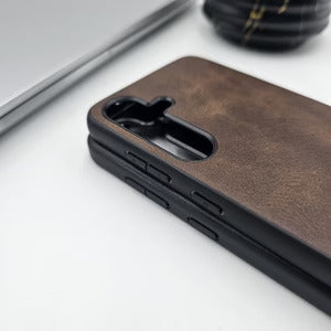 PULOKA Leather Ultra Slim Leather Thin Case For Samsung S25