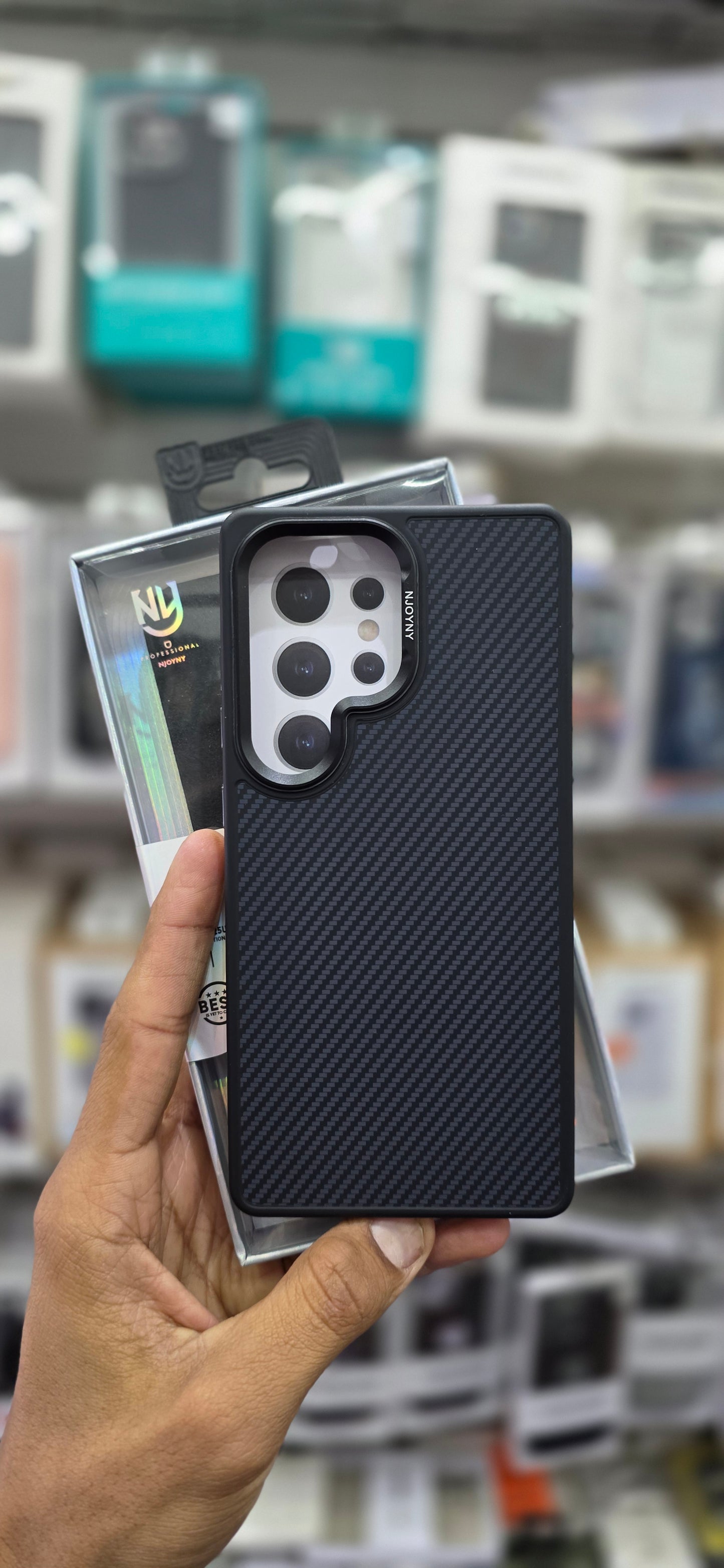 NY Carbon Fiber Texture Case For Samsung S25 Ultra