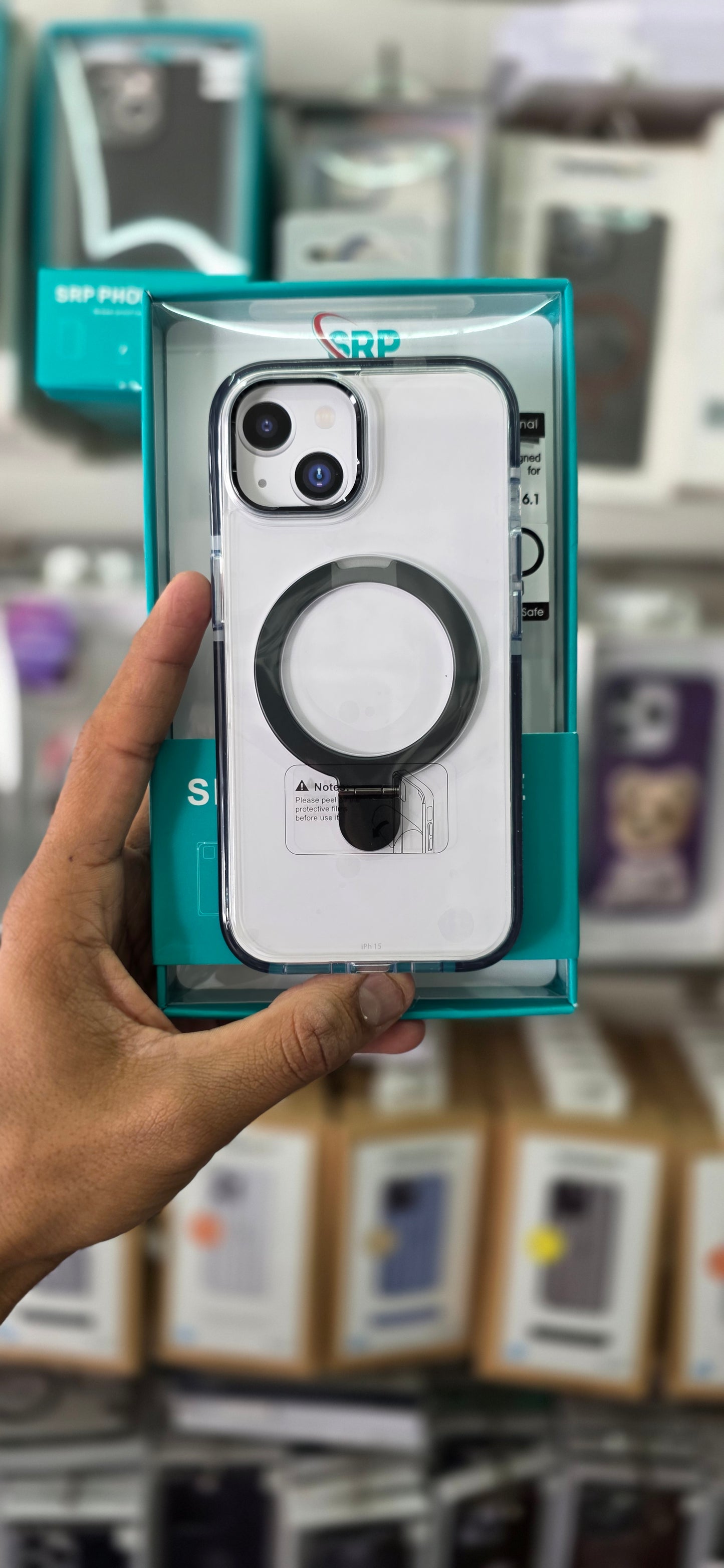 SRP MagSafe With Stand Transparent Case - iPhone 14