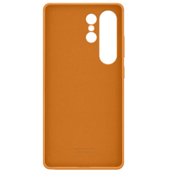 Brown (Golden) Leather Case For Samsung S25 Ultra
