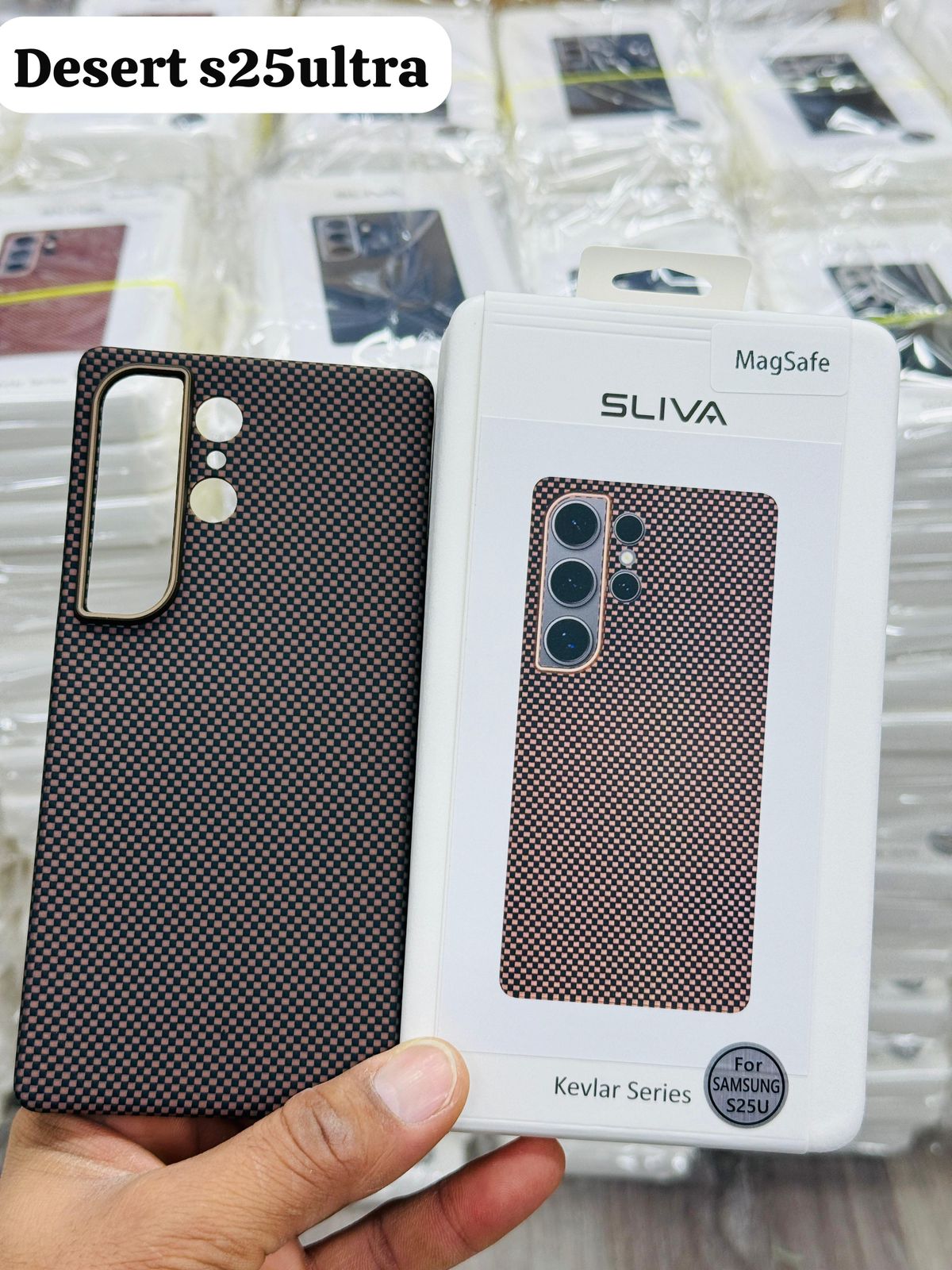 Sliva Magnetic Carbon Fiber Texture Case - Samsung S25 Ultra