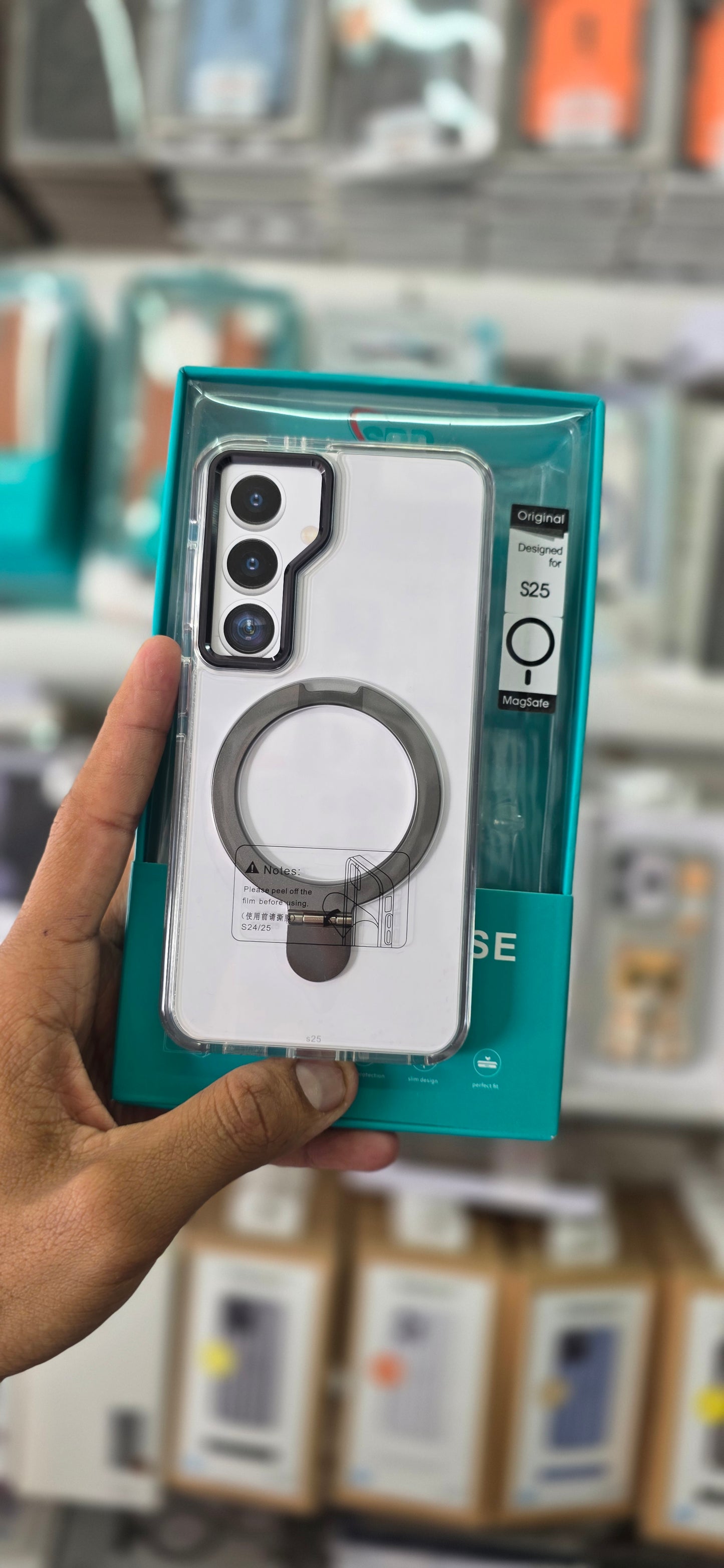 SRP MagSafe With Stand Transparent Case - Samsung S25