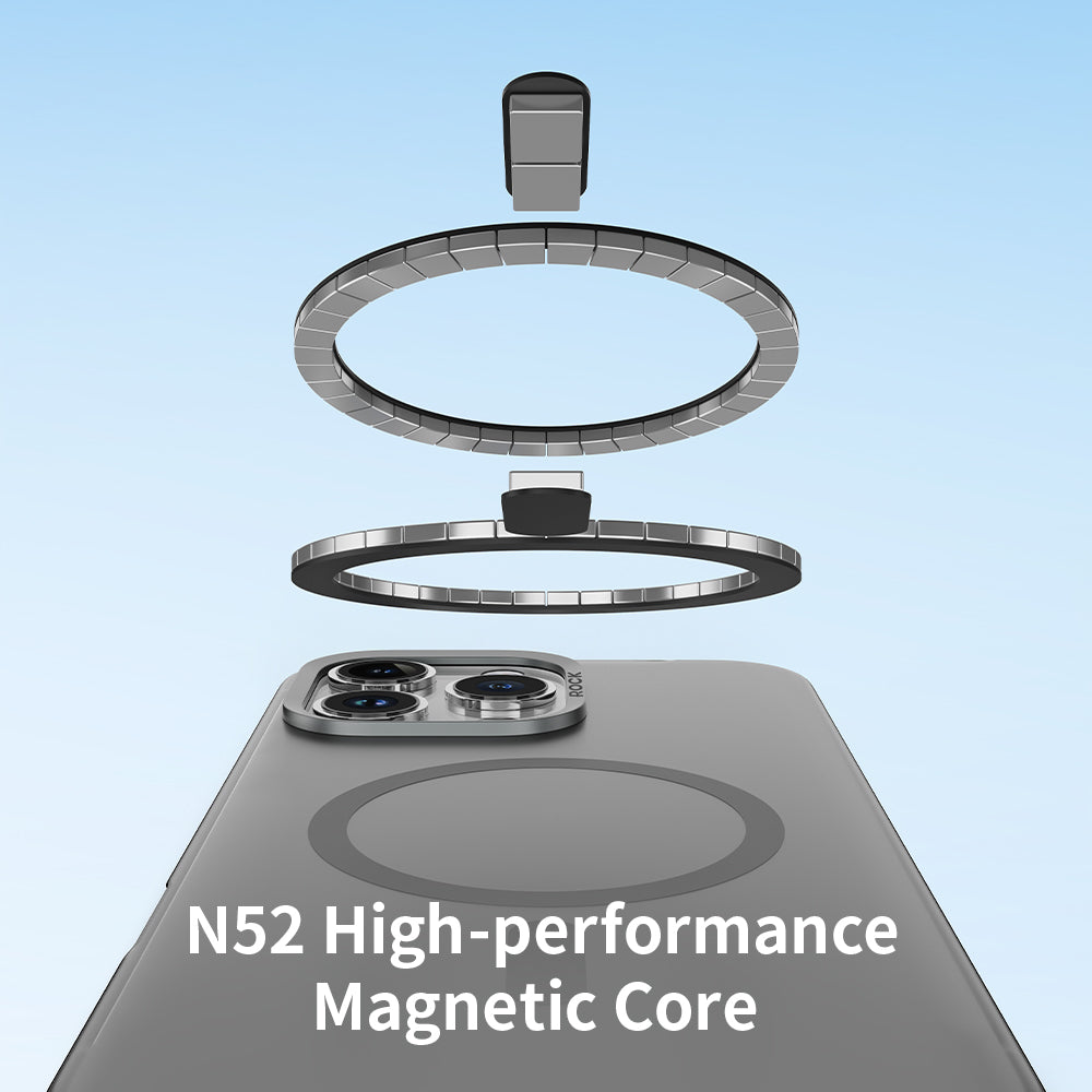 Rock Matte Series with Magnetic(Semi-Transparent ) iPhone 16 Pro Max