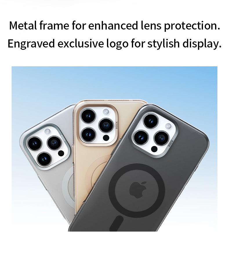 Rock Matte Series with Magnetic(Semi-Transparent ) iPhone 16 Pro Max