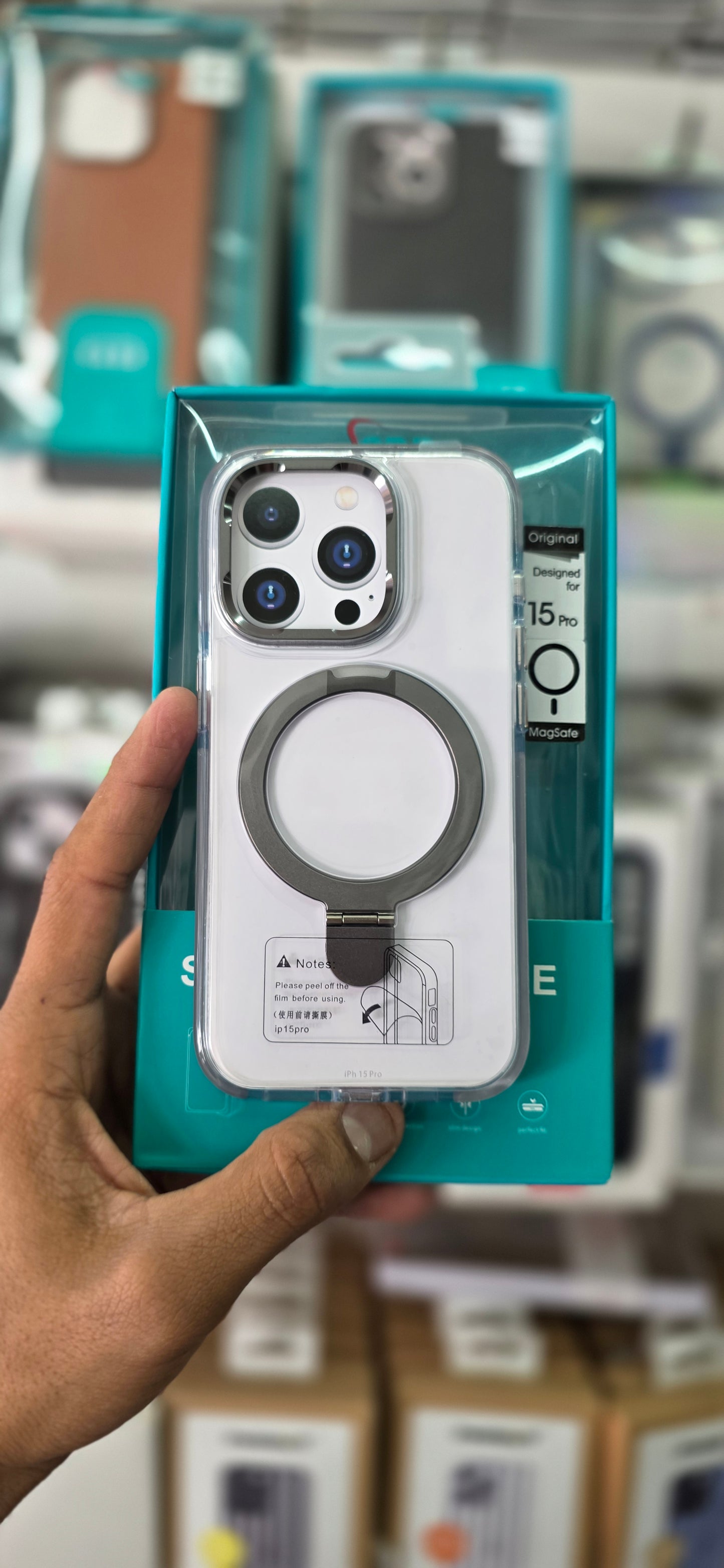 SRP MagSafe With Stand Transparent Case - iPhone 16 Pro Max