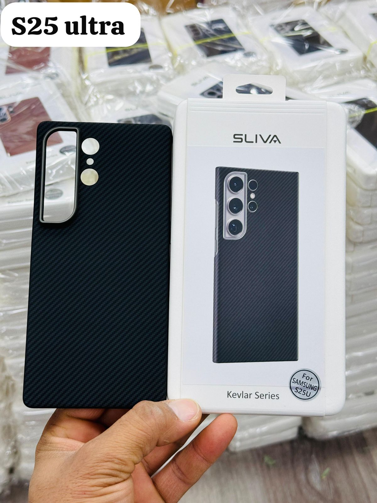 Sliva Magnetic Carbon Fiber Texture Case - Samsung S25 Ultra