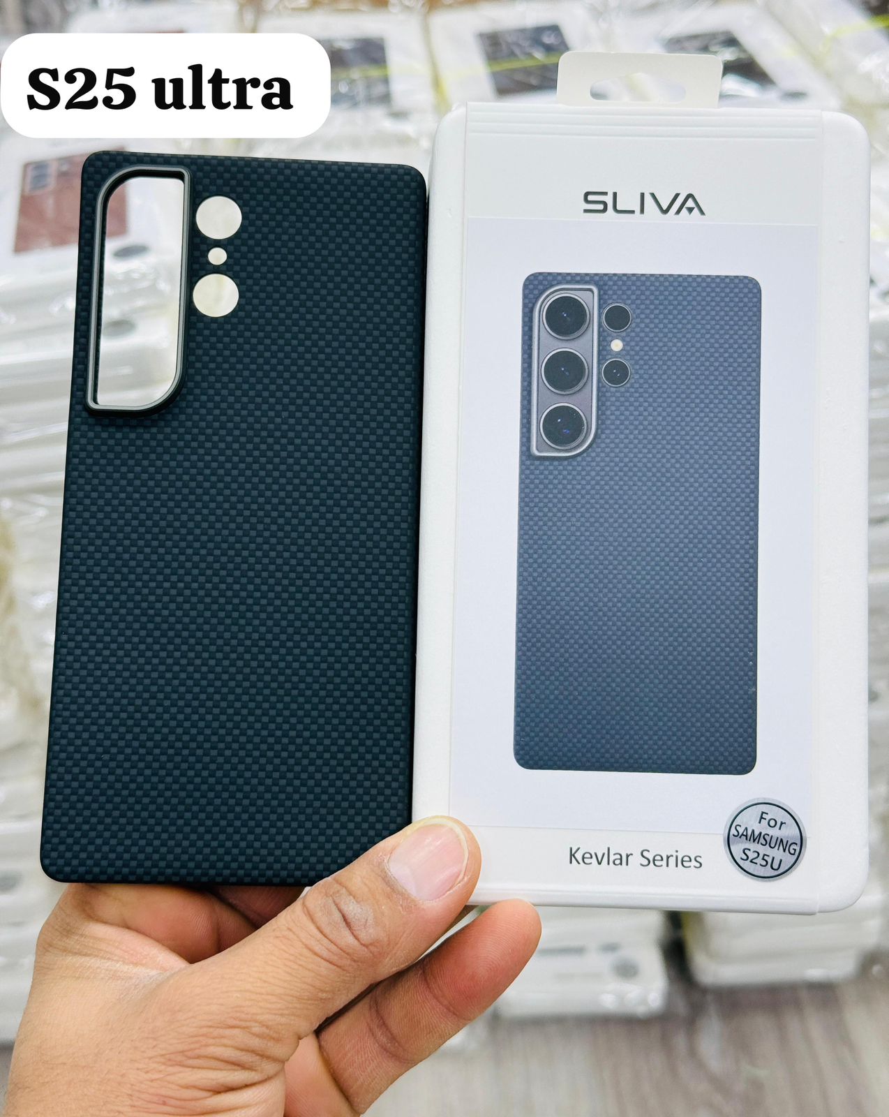 Sliva Magnetic Carbon Fiber Texture Case - Samsung S25 Ultra