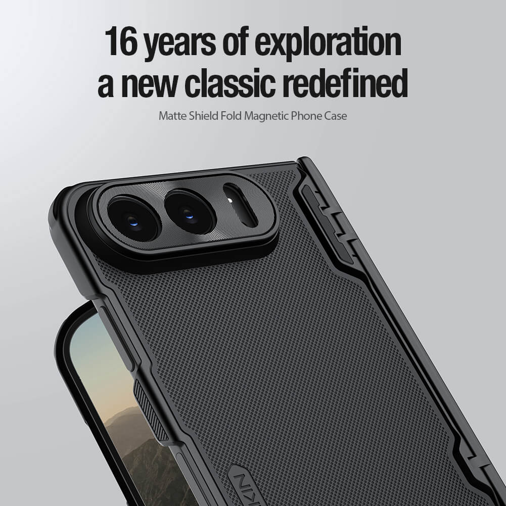 Nillkin Super Frosted Shield Fold Magnetic Matte cover case - Apple iPhone Duo
