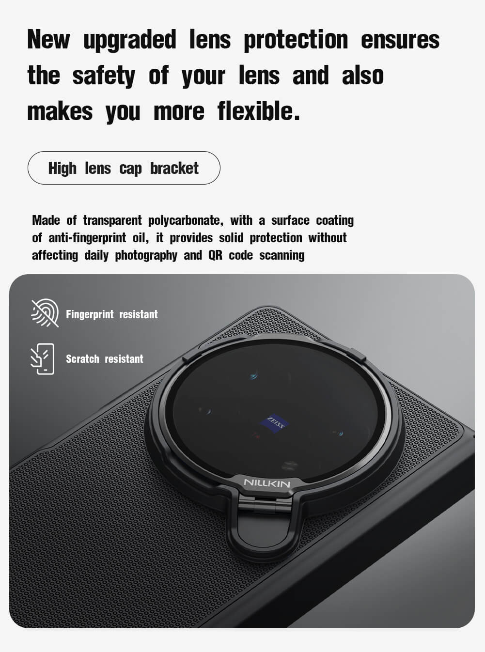 Nillkin Frosted shield Prop Camera protective cover - Vivo X Fold 5 (Transparent Lens Guard Edition)