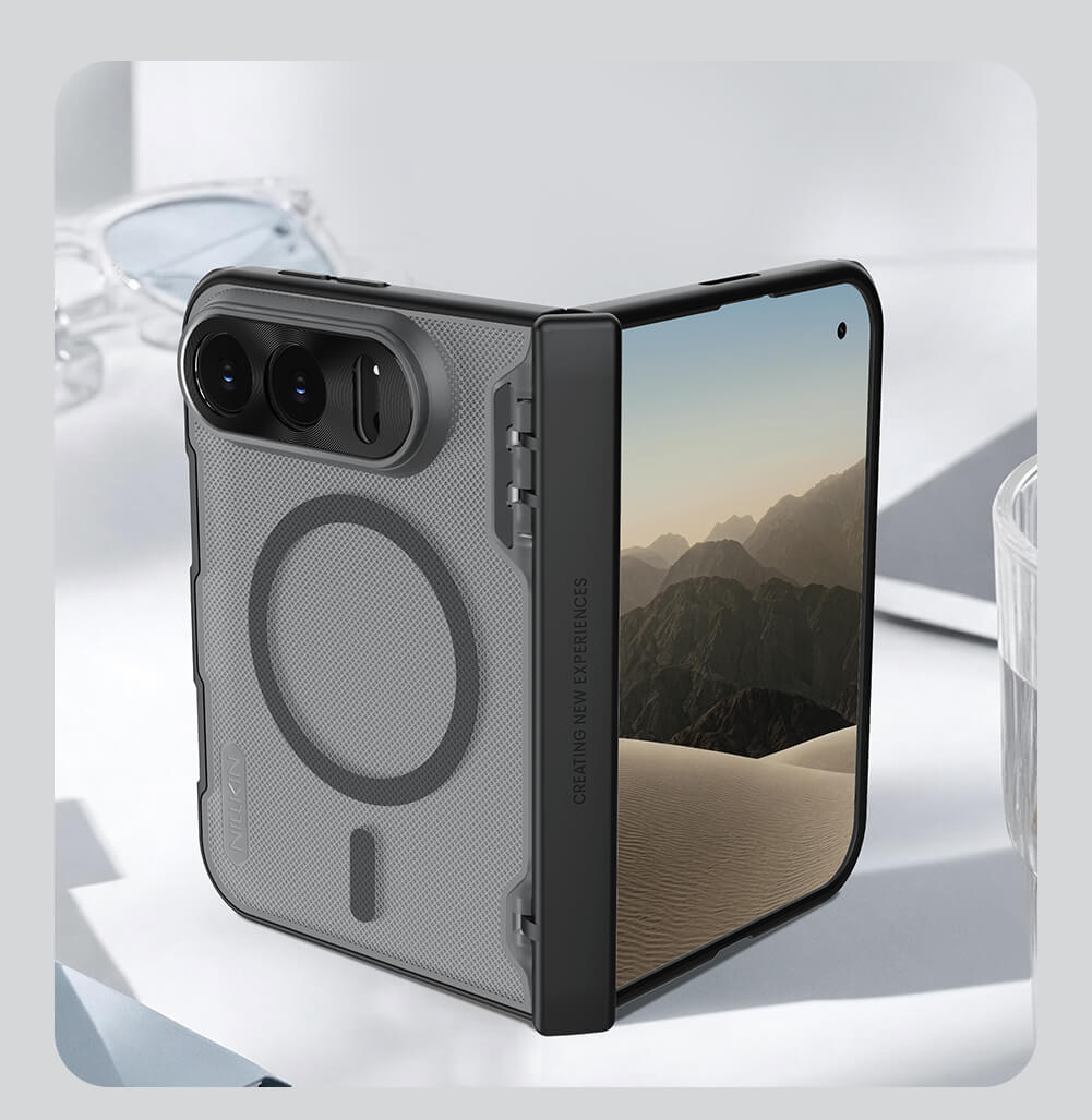 Nillkin Super Frosted Shield Fold Magnetic Matte cover case - Apple iPhone Duo