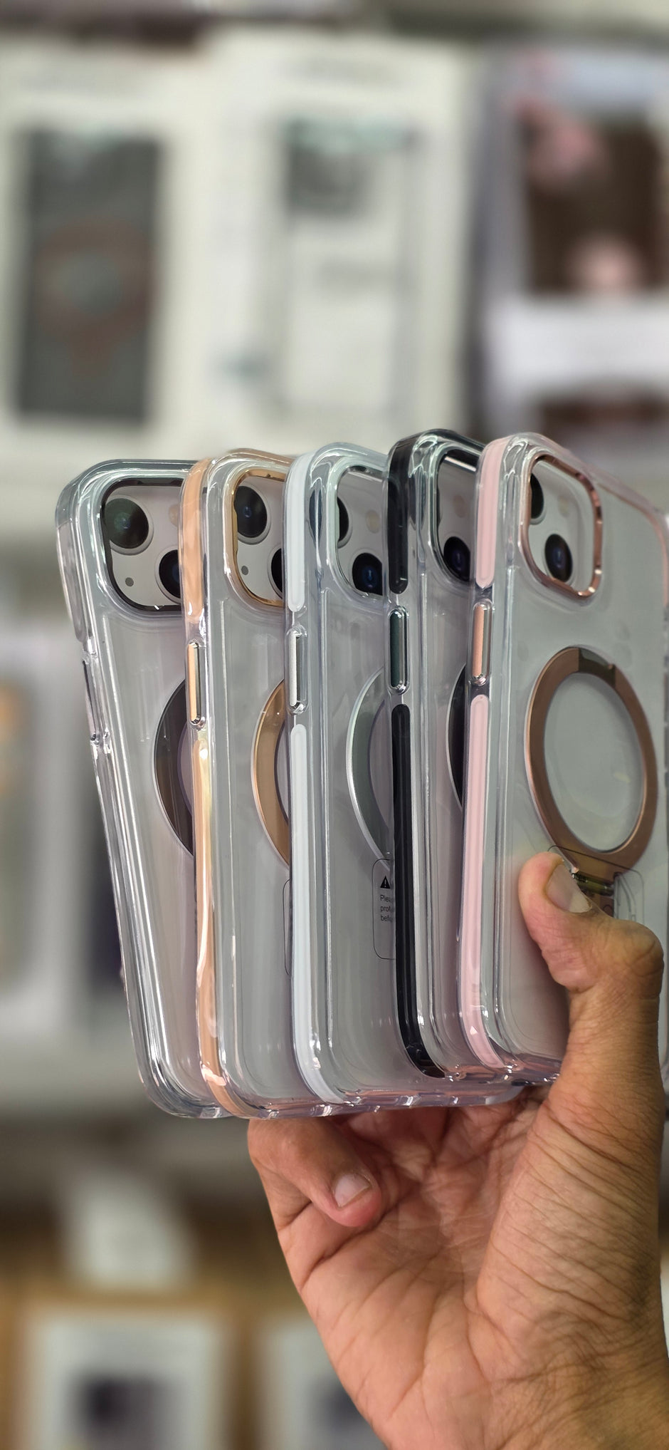 SRP MagSafe With Stand Transparent Case - iPhone 15 Back Cover