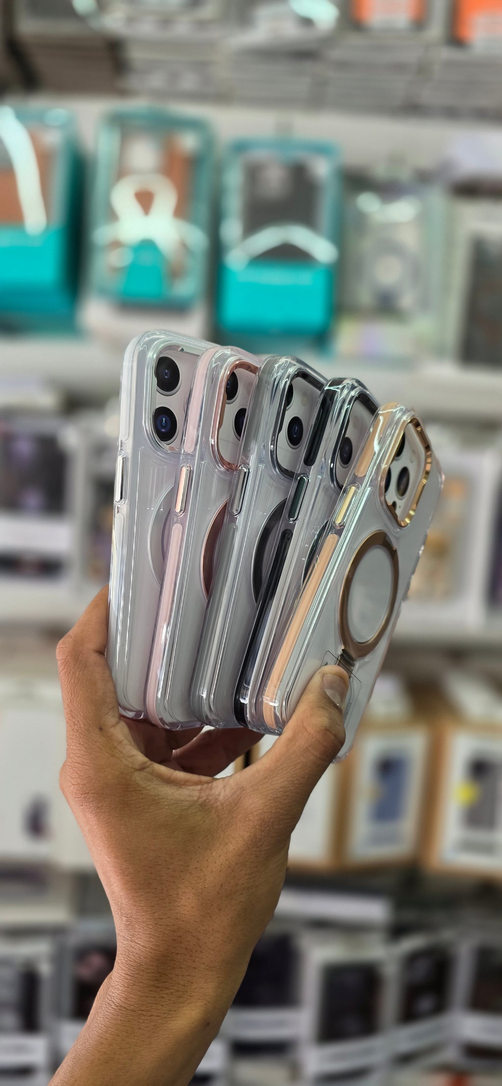 SRP MagSafe With Stand Transparent Case - iPhone 15 Pro Back Cover