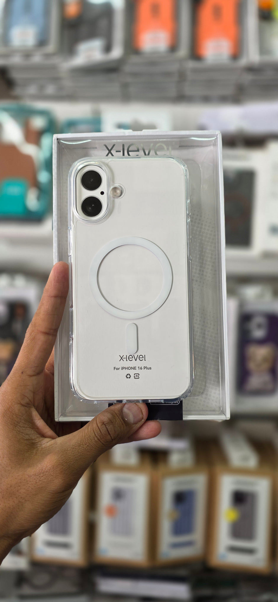 X-LEVEL Magnet Transparent Case - iPhone 16 Plus Back Cover