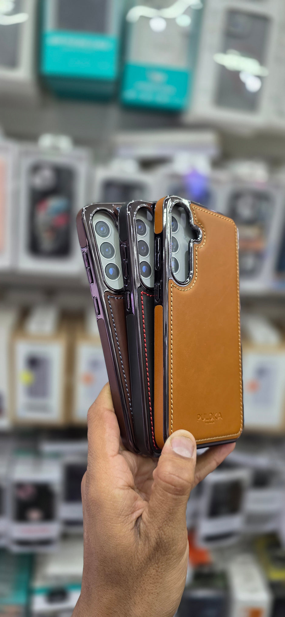PULOKA Classic Leather For Samsung S25 Plus