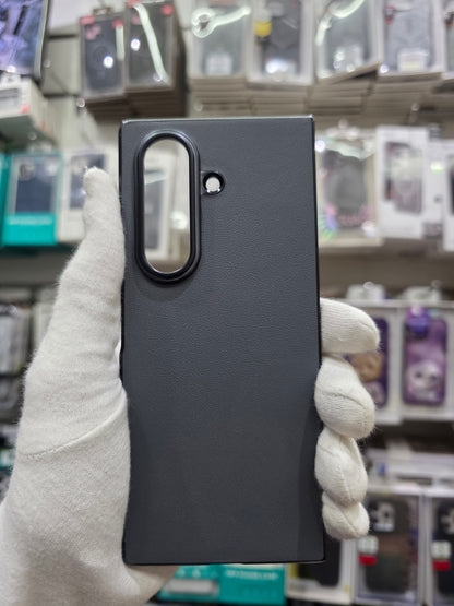 DFANS Pu Leather Chrome Plated Samsung Z Fold 7 Cover