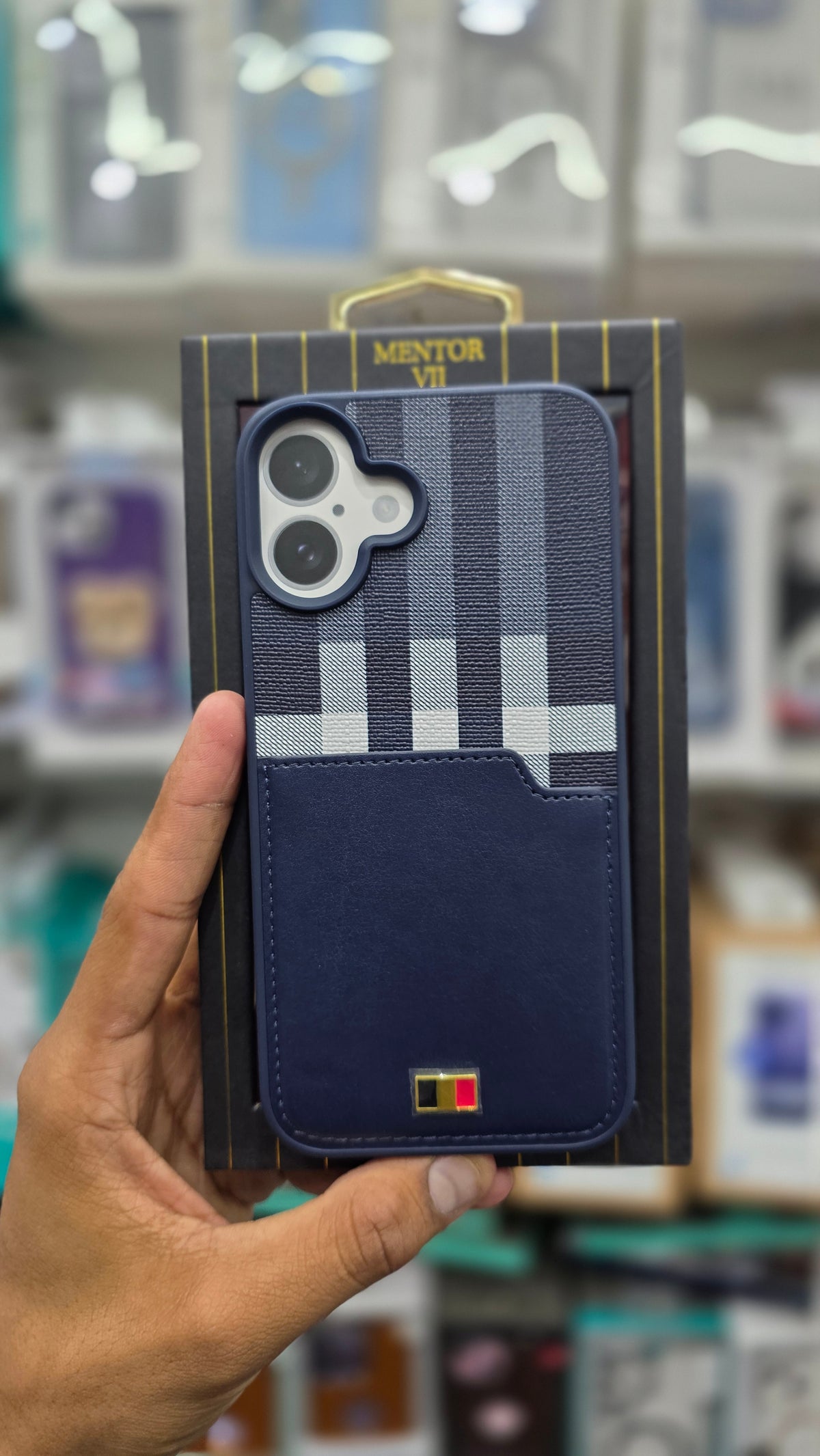 Mentor VII Premium Leather Wallet Case - iPhone 16 Plus Back Cover