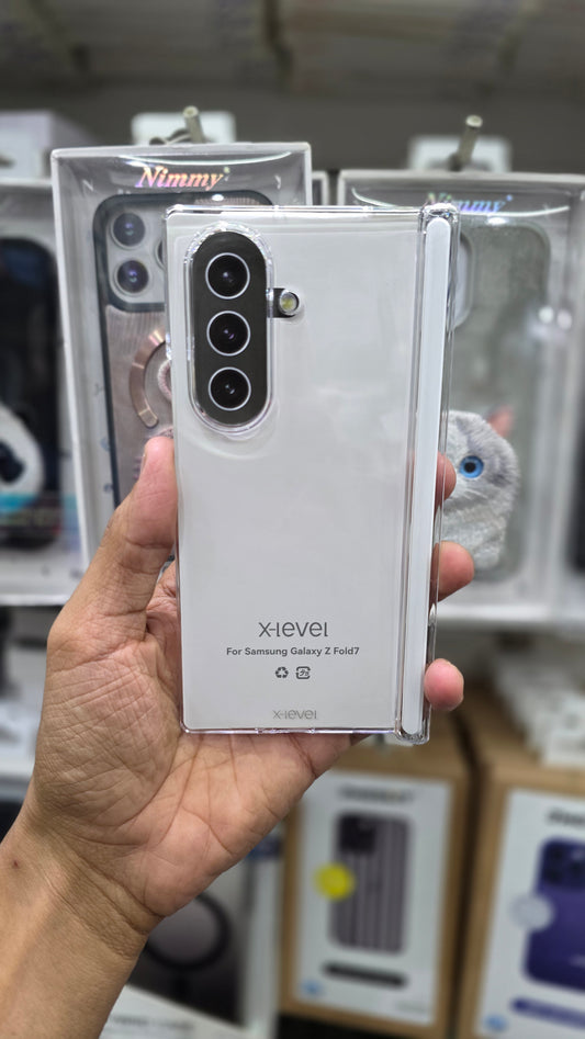 X-Level Sparkling Clear Magnet Case -Samsung Z Fold 7