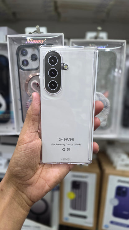 X-Level Sparkling Clear Magnet Case -Samsung Z Fold 7