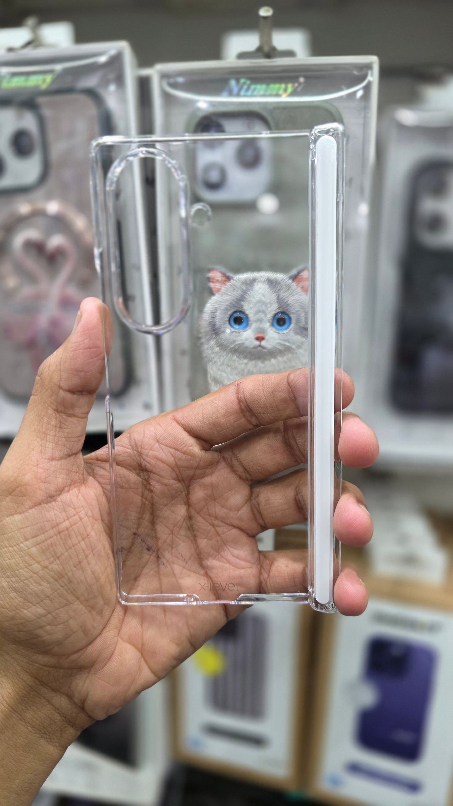 X-Level Sparkling Clear Magnet Case -Samsung Z Fold 7