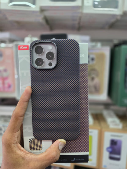 icon MagSafe Kevlar Carbon Fiber Texture - iPhone 15 Pro