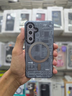 YOUNGKIT Futuristic Circuit Board, Soft Bumper Case - Samsung S25