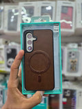 TRUNZO PU Leather MagSafe Ring Case - Samsung S24 FE