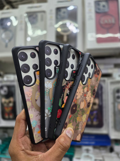 Kutis Floral Printed Shockproof MagSafe Case - Samsung S25 Ultra