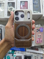 NY Perfume Wooden Metal 360 Stand Case With Magsfe - iPhone 17 Pro Back Cover