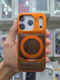 NY Perfume Wooden Metal 360 Stand Case With Magsfe - iPhone 17 Pro Back Cover