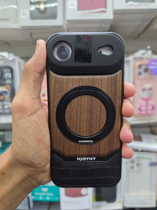 NY Perfume Wooden Metal 360 Stand Case With Magsfe - iPhone 17 Air