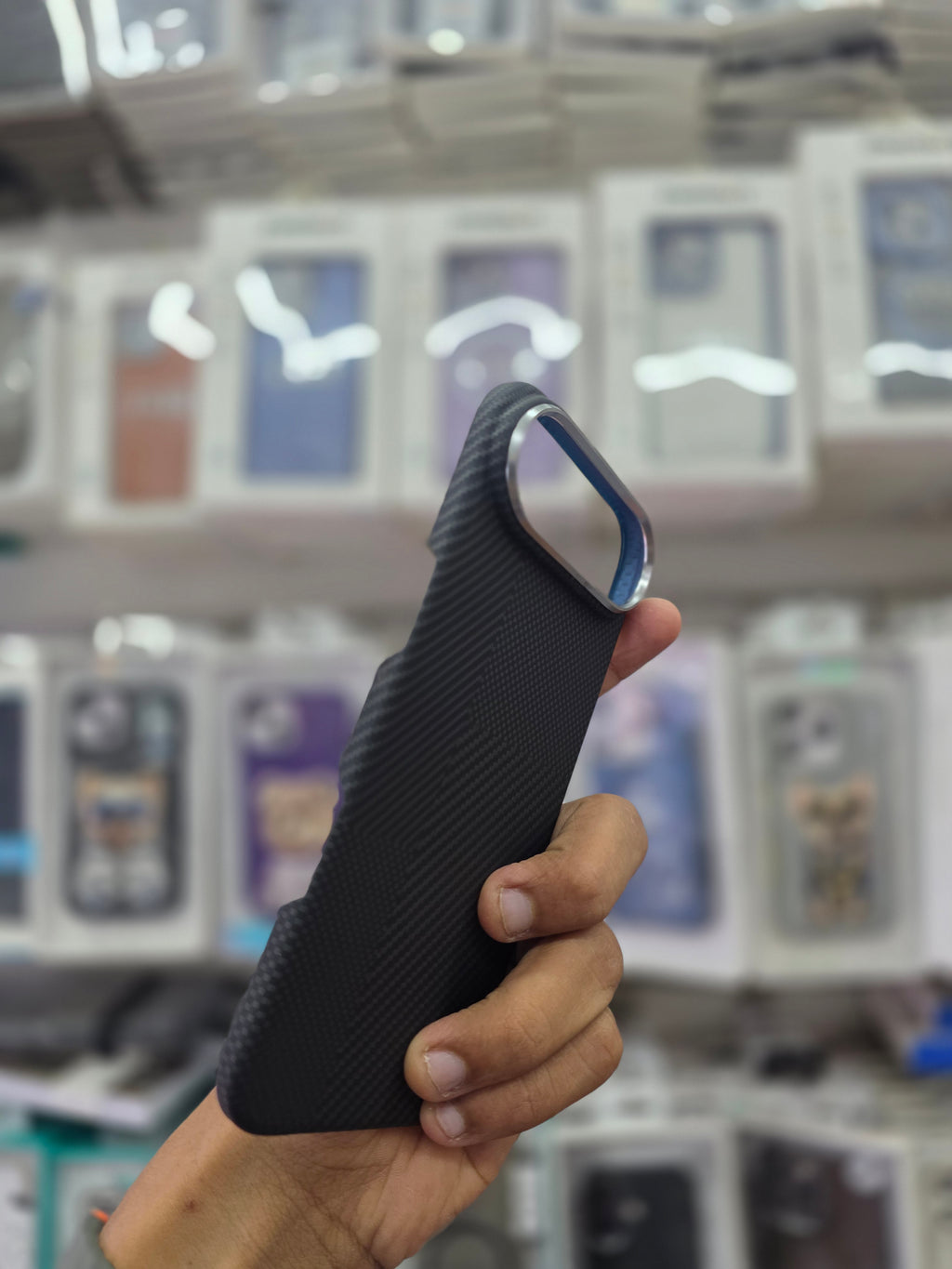 DFANS Carbon Fiber Texture Magnet Case - iPhone 17 Air Back Cover