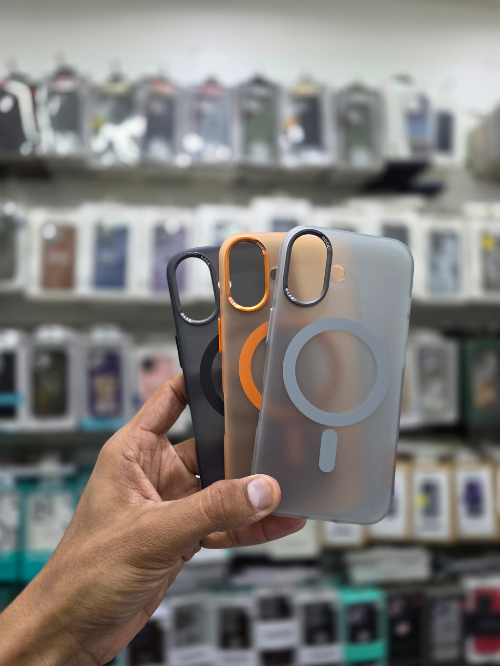 Rock Matte Series with Magnetic(Semi-Transparent ) Cover - iPhone 17 Back Cover