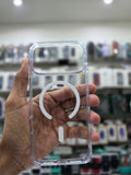 Rock Crystal Shield Transparent Magnetic Protection Case - iPhone 17 Pro Max Back Cover