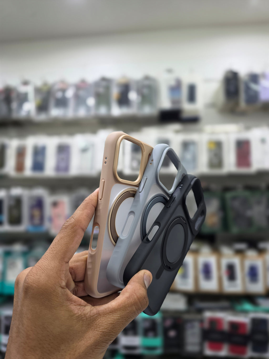 Rock Guard Touch Mate Magnetic Case With 360 Stand - iPhone 17 Pro Back Cover
