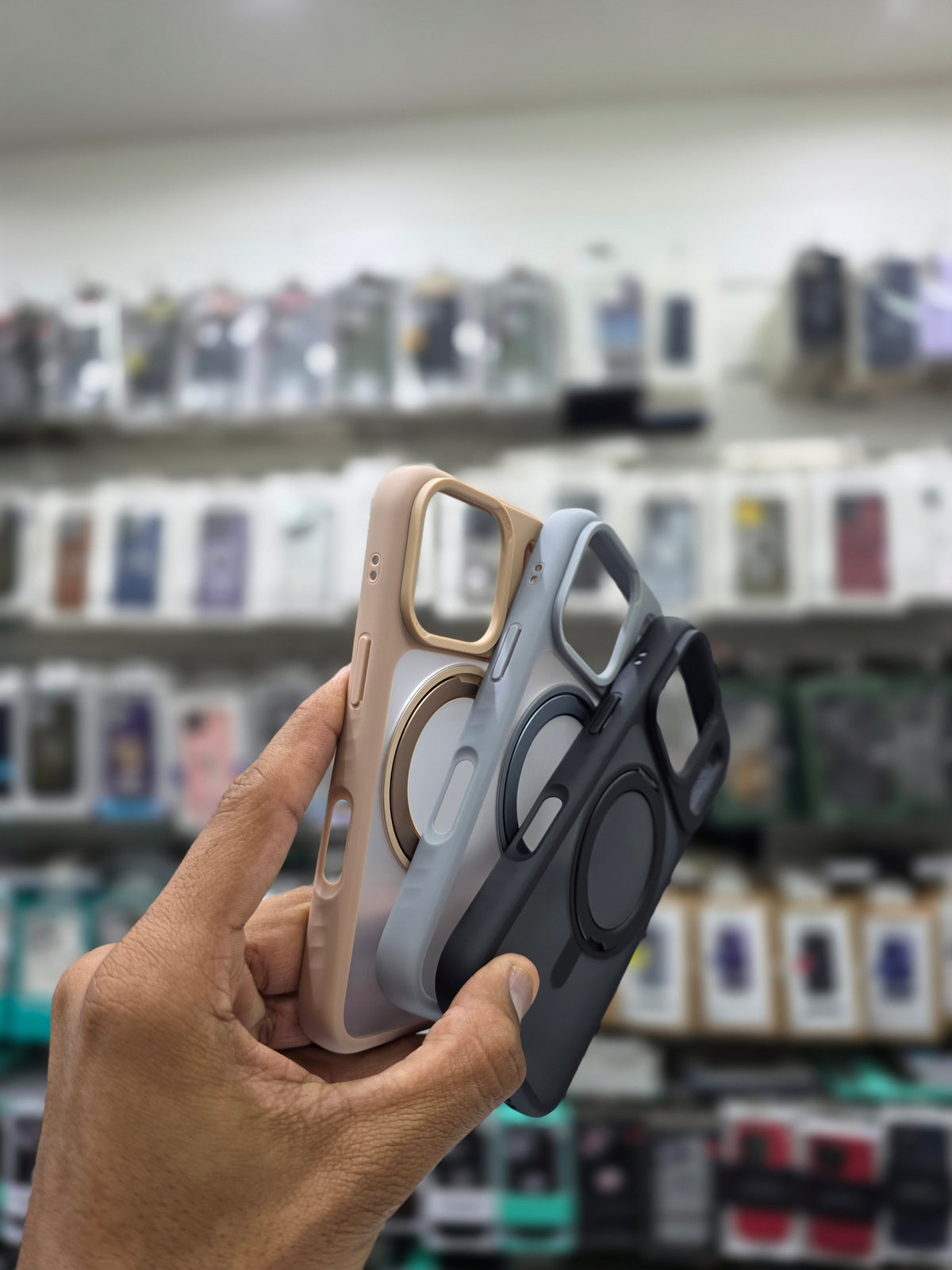 Rock Guard Touch Mate Magnetic Case With 360 Stand - iPhone 17 Pro Back Cover
