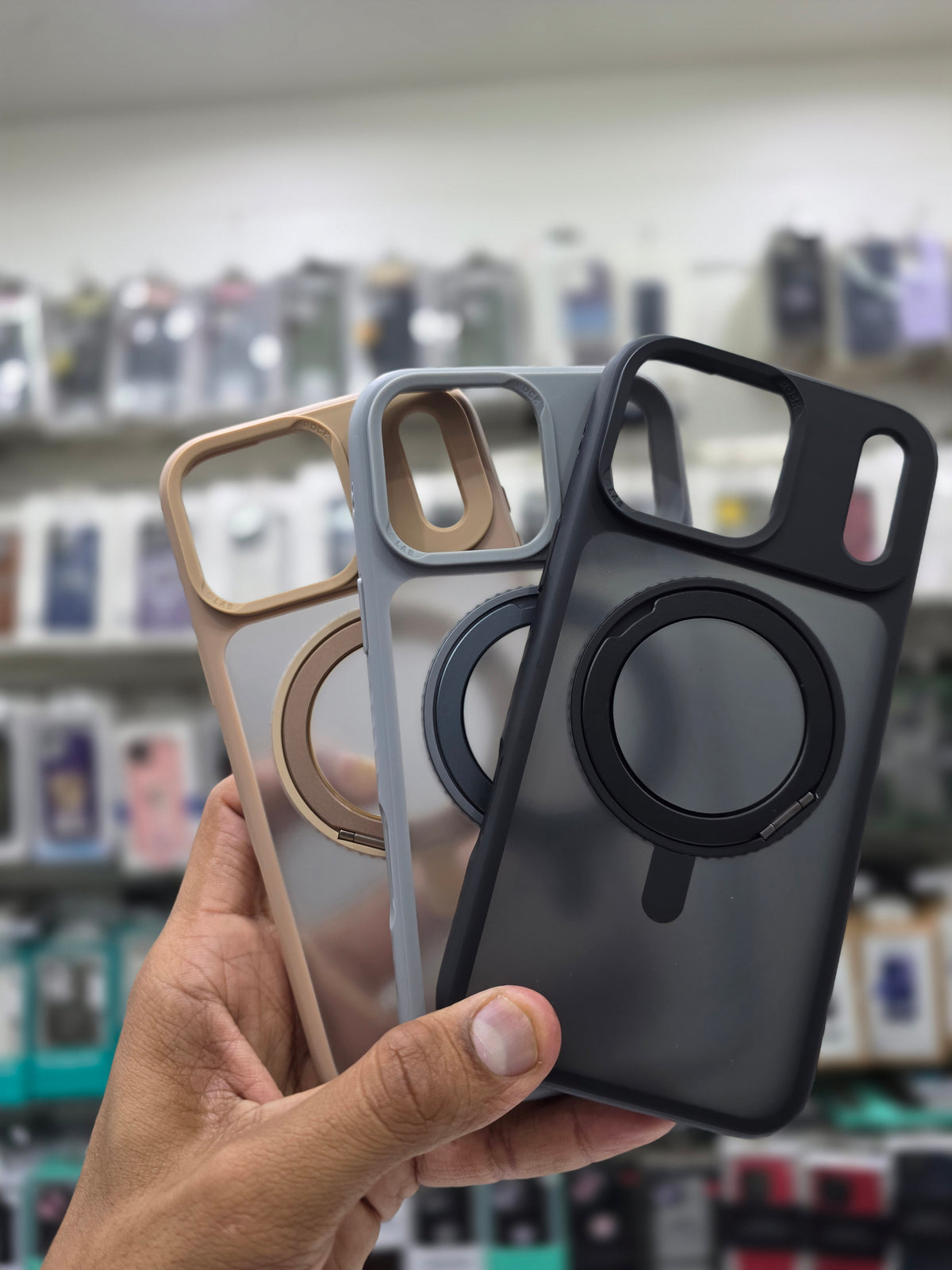 Rock Guard Touch Mate Magnetic Case With 360 Stand - iPhone 17 Pro Back Cover