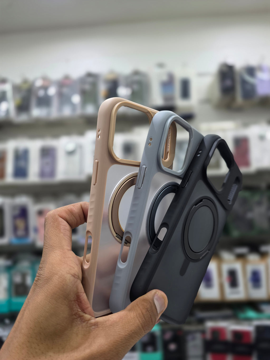 Rock Guard Touch Mate Magnetic Case With 360 Stand - iPhone 17 Pro Max Back Cover