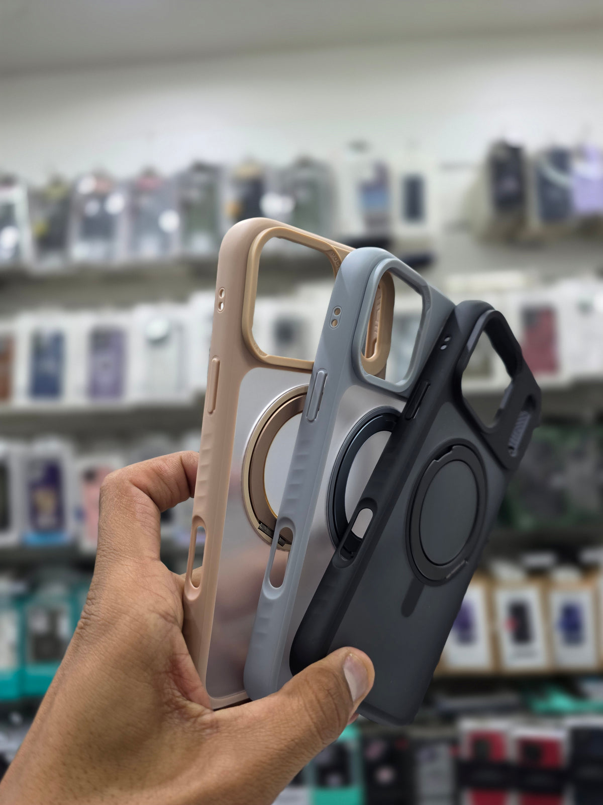 Rock Guard Touch Mate Magnetic Case With 360 Stand - iPhone 17 Pro Back Cover