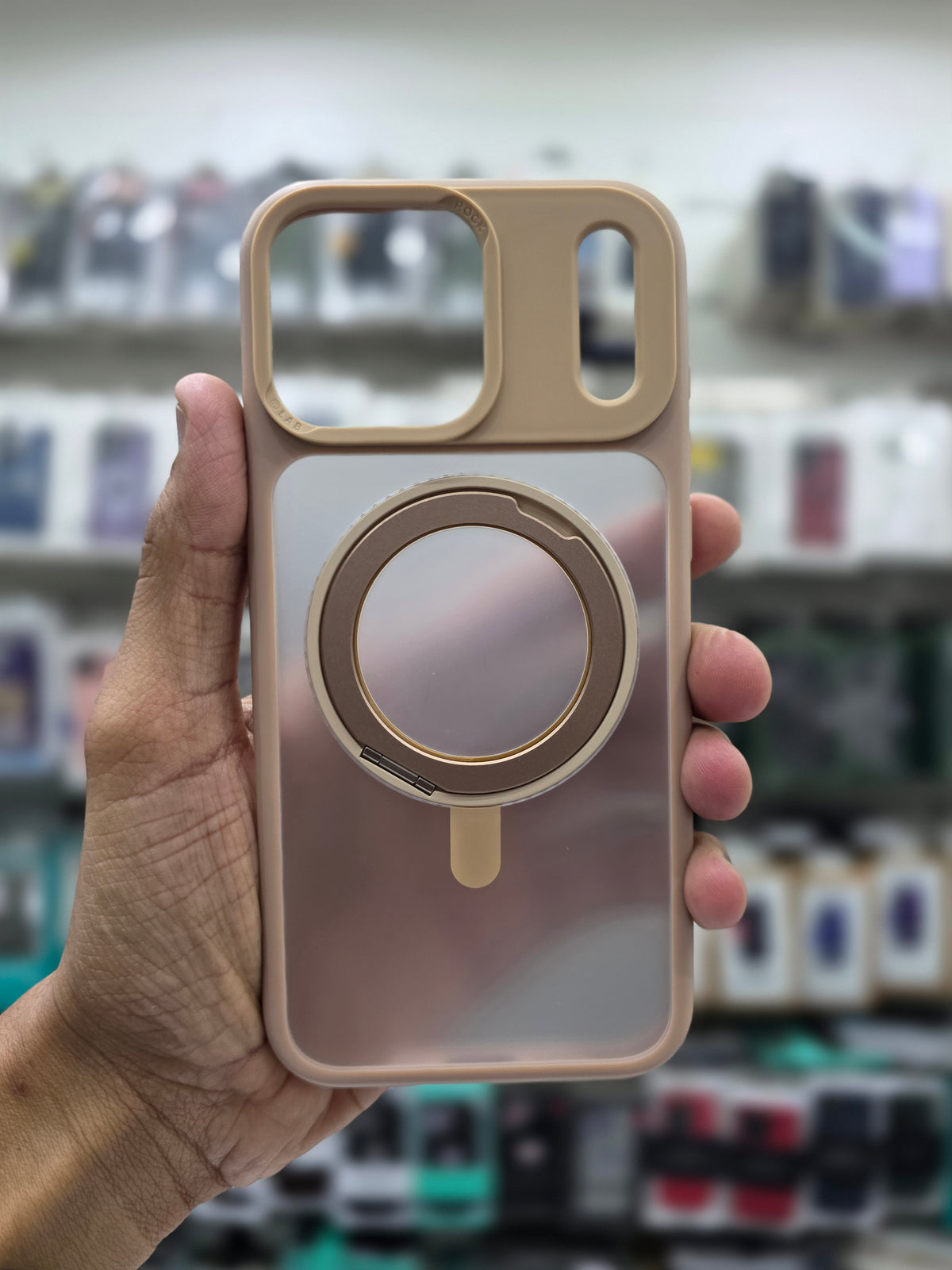 Rock Guard Touch Mate Magnetic Case With 360 Stand - iPhone 17 Pro Max Back Cover