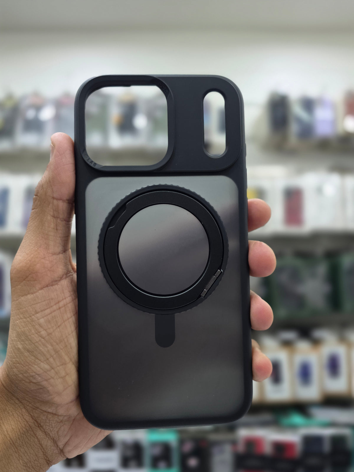 Rock Guard Touch Mate Magnetic Case With 360 Stand - iPhone 17 Pro Max Back Cover