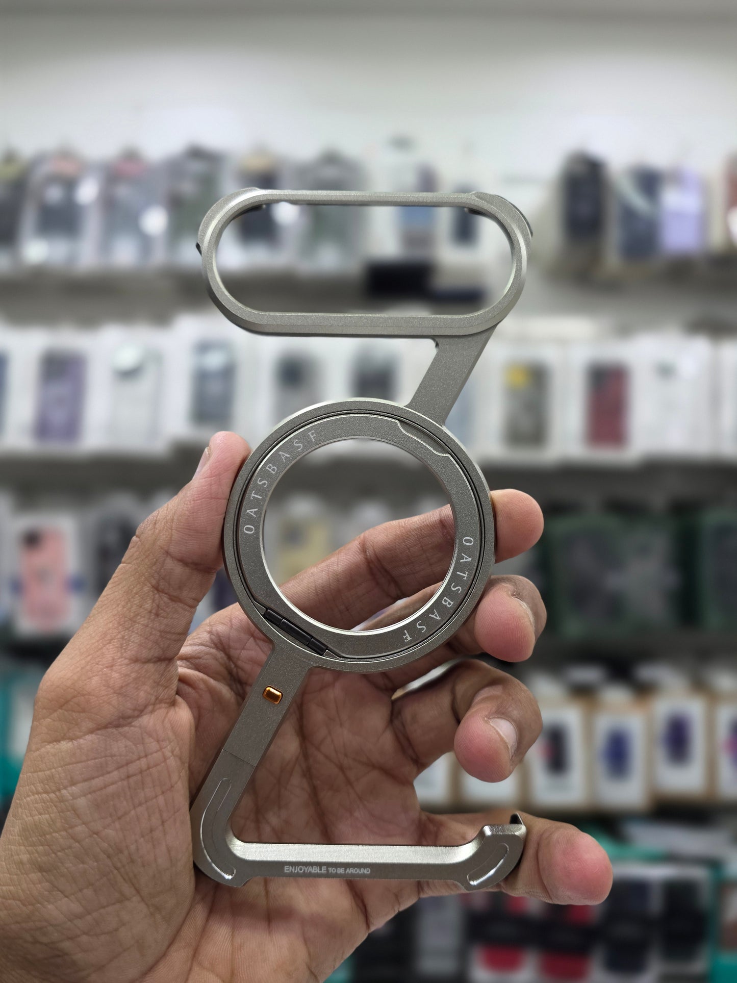 Sleek Z-Shaped Metal Case with 360° Rotating Ring Stand for iPhone 17 Air