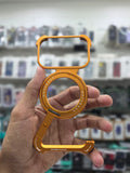 Sleek Z-Shaped Metal Case with 360° Rotating Ring Stand for iPhone 17 Pro