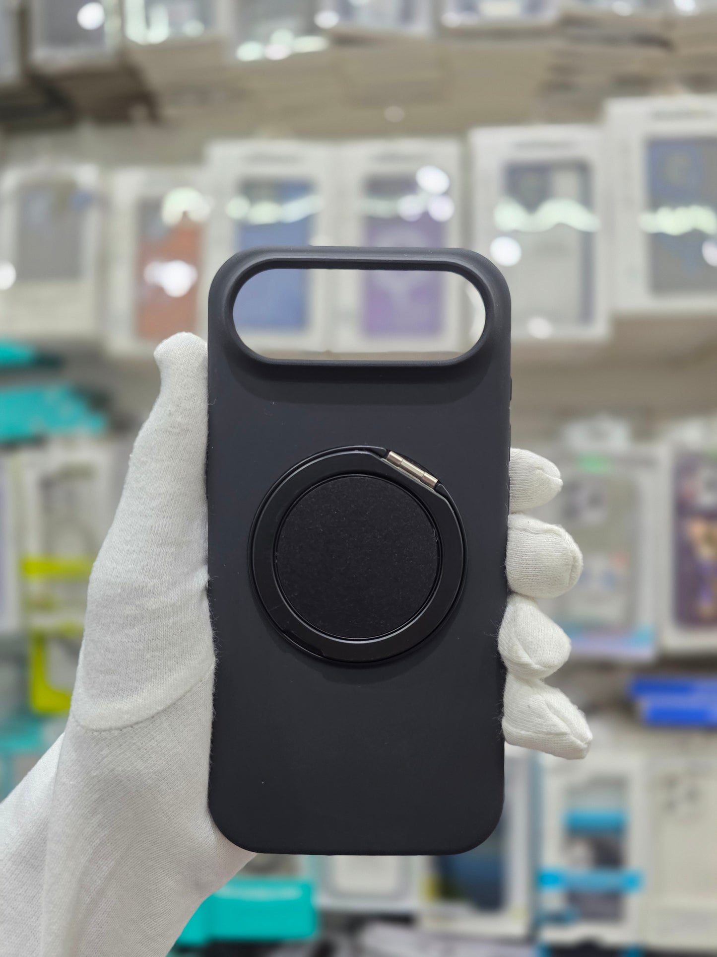 Silicone MagSafe Case with 360° Ring Holder - iPhone 17 Air